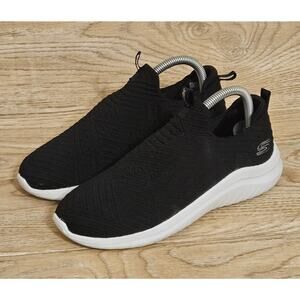 Skechers Bobs B Flex Slip-On Sneaker Black Comfort Shoes Womens Size 7.5 Sock